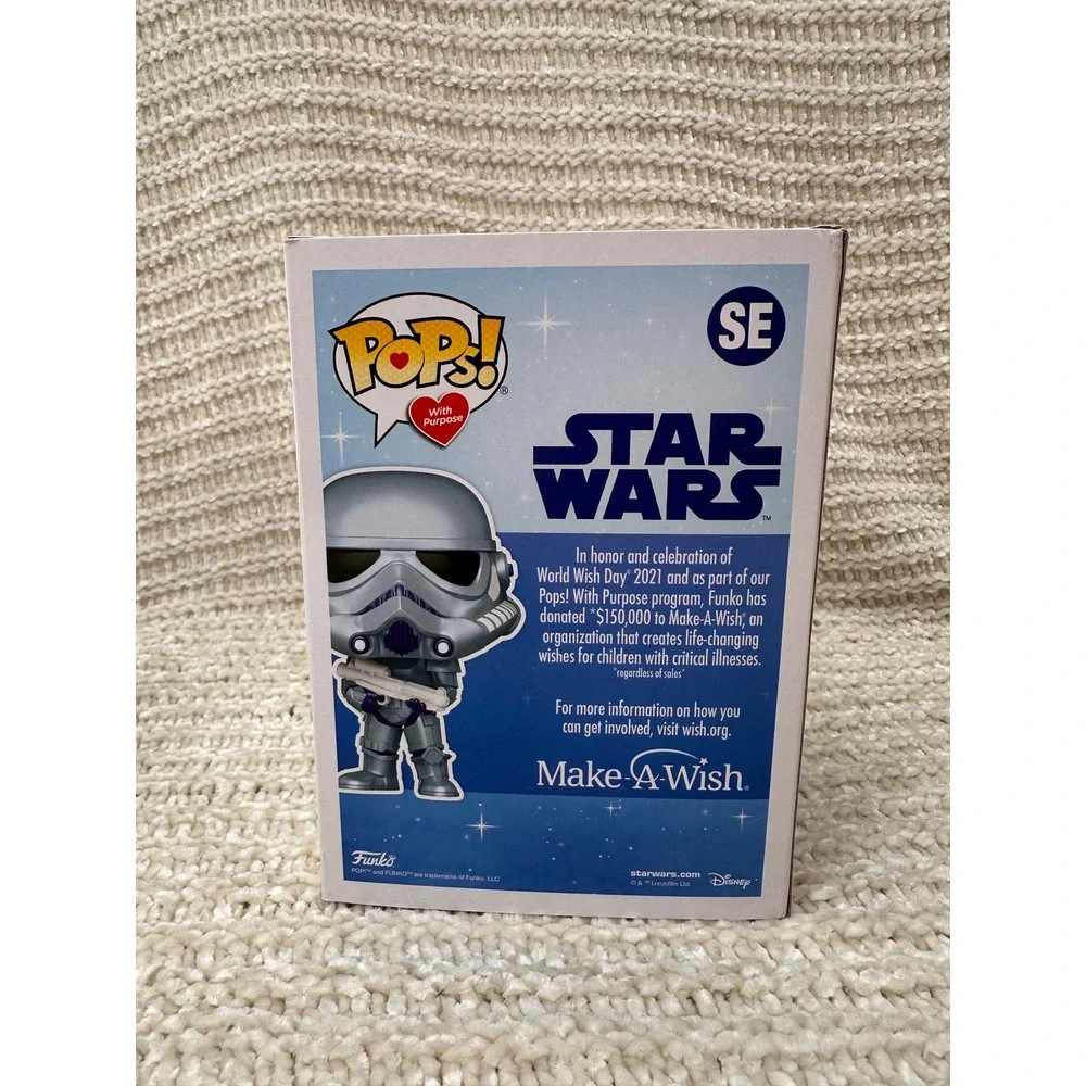 Funko Pop Star Wars Make A Wish BB-8 Stormtrooper Metallic GameStop Exclusive - Picture 2 of 15